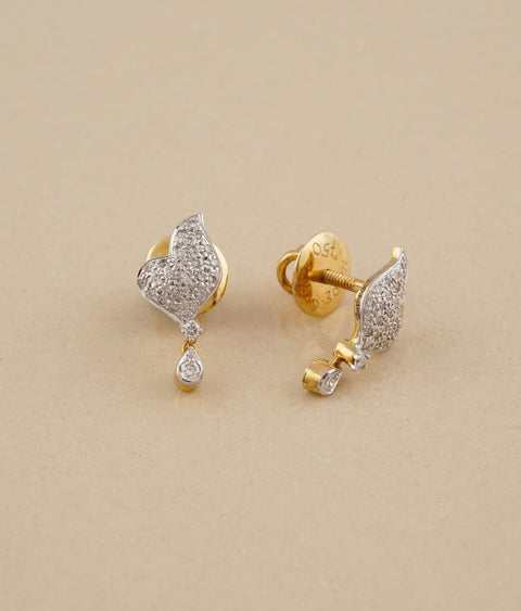 22kt gold online diamond earrings